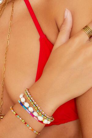 Pulsera perlas y abalorios Multicolor h5 Imagen2